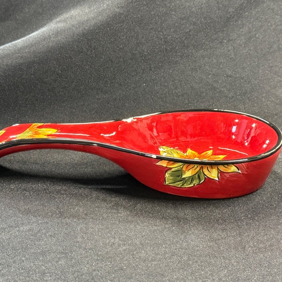 Maxcera Provence Sunflower Spoon Rest 10.5" - Picture 3 of 7